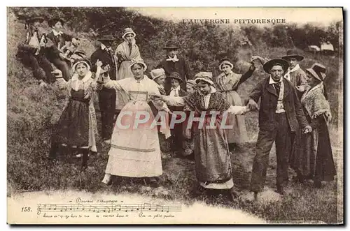 Ansichtskarte AK L&#39Auvergne Pittoresque la bourree Folklore