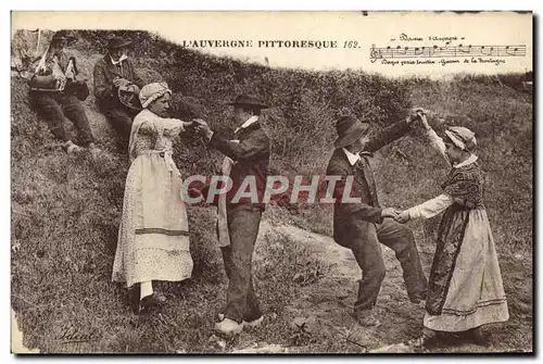 Ansichtskarte AK L&#39Auvergne Pittoresque la bourree Folklore