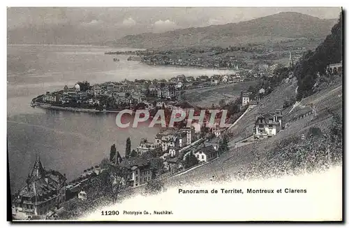 Cartes postales Panorama de Territet Montreux et Clarens