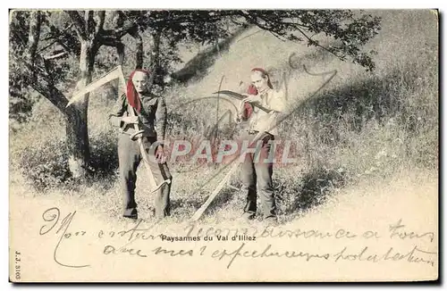 Cartes postales Paysannes du Val d'Illiez Folklore Femmes Suisse