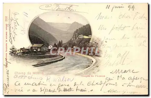 Cartes postales Champ du Moulin Gorges de l&#39Areuse Carte 1899