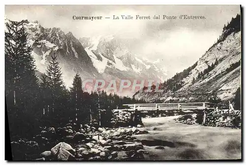 Cartes postales Courmayeur La Valle Ferret dal Ponte D&#39Entreves