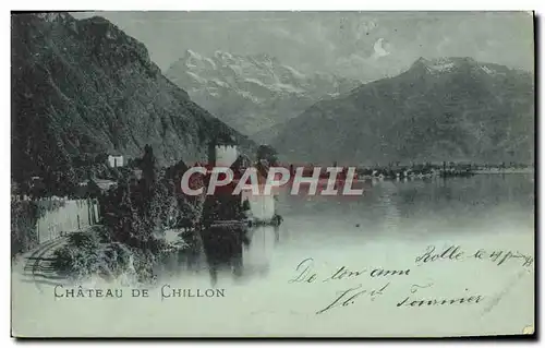 Cartes postales Chateau de Chillon Carte 1898