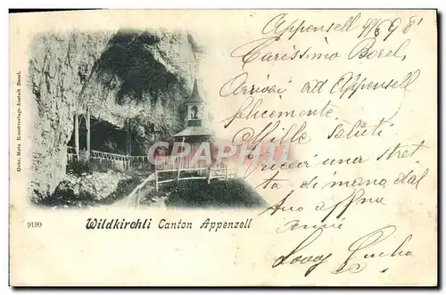 Cartes postales Wildkirchli Canton Appenzell Carte 1898