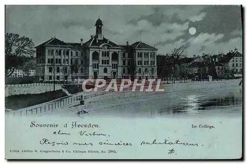 Ansichtskarte AK Souvenir d&#39Yverdon Le college Carte 1899