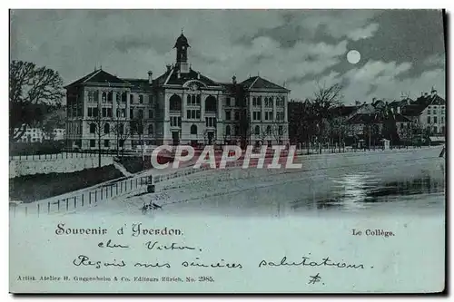 Cartes postales Souvenir d&#39Yverdon Le college Carte 1899
