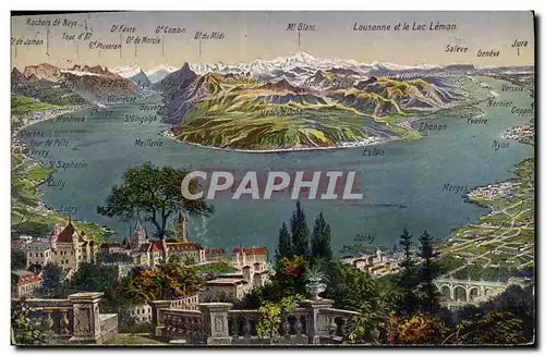 Cartes postales Lausanne et le Lac Lemen