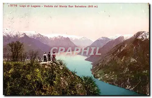 Cartes postales Lago di Lugano Veduta dal Monte San Salvatore