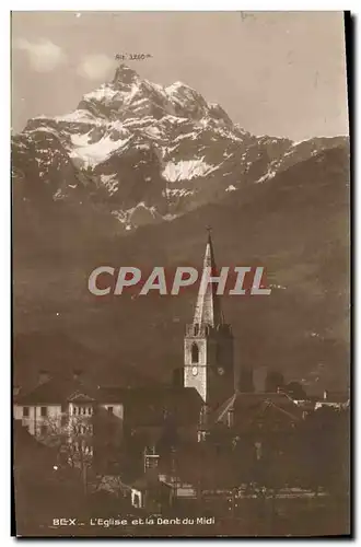 Cartes postales Bex L&#39Eglise et la dent du Midi