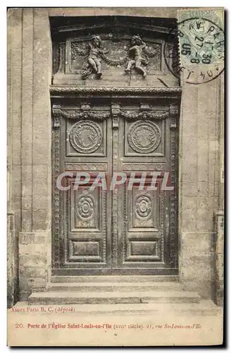 Cartes postales Paris Porte de L&#39eglise Saint Louis en I&#39lle Rue St Louis en l&#39Ile