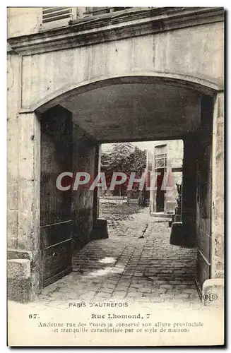 Cartes postales Paris D&#39Autrefois Rue L&#39Homod Ancienne rue des Postes