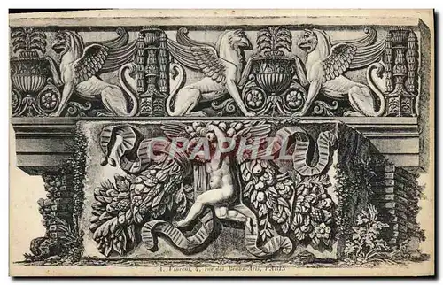 Cartes postales Fantaisie Decor antique Griffon