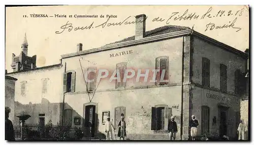 Cartes postales Tebessa Mairie et Commissariat de Police
