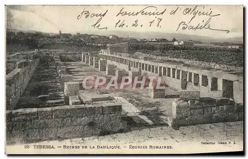 Cartes postales Tebessa Ruines de la Basilique Ecuries romaines
