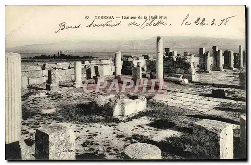 Ansichtskarte AK Tebessa Ruines de la Basilique