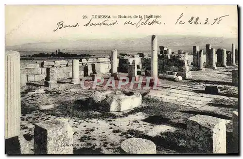 Cartes postales Tebessa Ruines de la Basilique