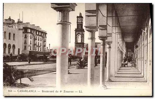 Ansichtskarte AK Casablanca Boulevard du 4eme Zouaves Militaria