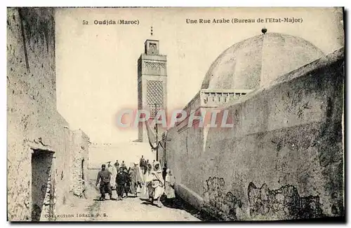 Cartes postales Casablanca Une rue arabe Bureau de l'Etat major