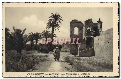 Cartes postales Marrakech Interieur des Remparts et Jardins