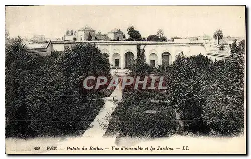 Ansichtskarte AK Fez Palais du Batha Vue d&#39ensemble et les Jardins