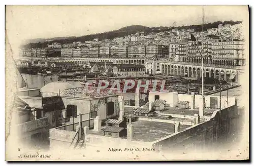 Ansichtskarte AK Alger Pris du Phare Bateaux