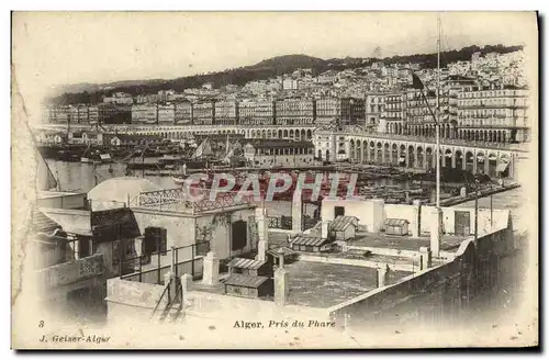 Cartes postales Alger Pris du Phare Bateaux