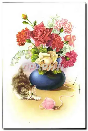 Cartes postales Fantaisie chat Chaton