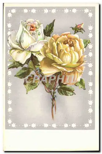 Cartes postales Fantaisie Fleurs Roses