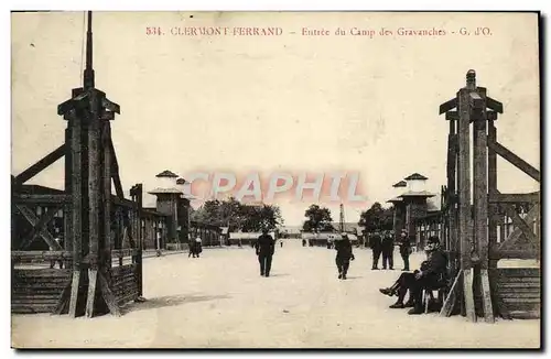 Cartes postales Clermont ferrand Entree du Camp des Gravanches Militaria