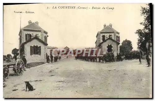 Cartes postales La Courtine Entree du Camp Militaria