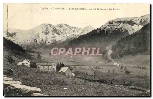 Cartes postales Auvergne Le Mont Dore Le Pic De Sancy Et Les Burons