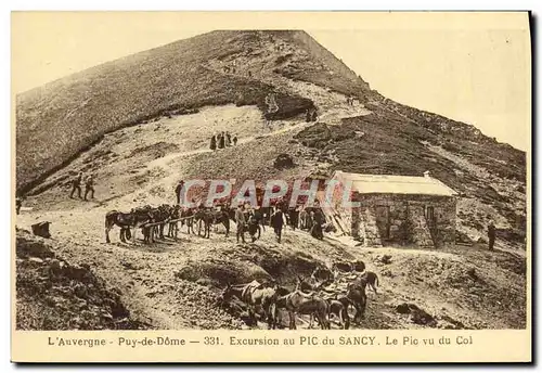 Cartes postales L&#39Auvergne Le Puy De Dome Excursion Au Pic Du Sancy Le Pic Vu Du Col Anes