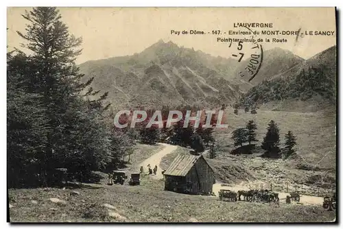 Cartes postales L'Auvergne Environs Du Mont Dore Le Sancy Point terminus de la route