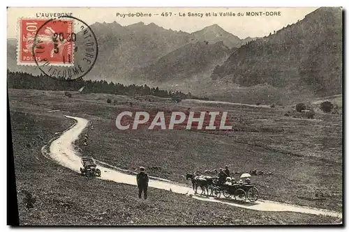 Cartes postales L&#39Auvergne Le Sancy Et La Vallee Du Mont Dore Attelage Automobile