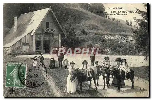 Ansichtskarte AK L&#39Auvergne La Bourboule La Source Clemence Enfants Ane