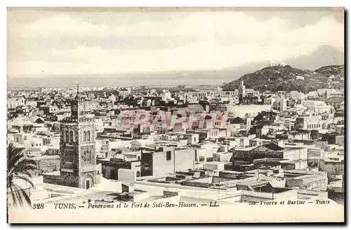 Cartes postales Tunis Panorama Et Le Fort De Sidi Ben Hassen