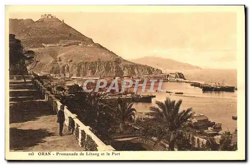 Cartes postales Oran Promenade De Letang Et Le Port