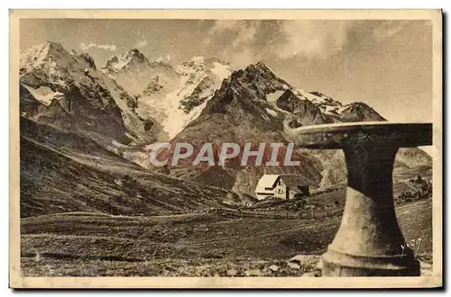 Cartes postales Col Du Lautaret La Table D'Orientation Le Jardin Et Le Musee Alpin Glacier de l'homme Mass