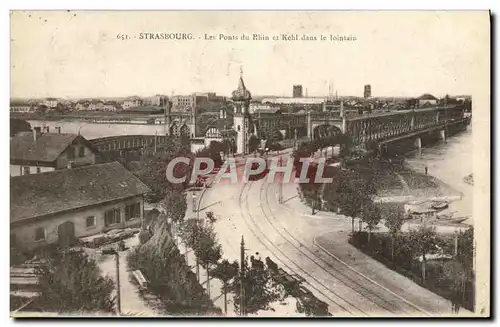 Ansichtskarte AK Strasbourg Les Ponts Du Rhin Et Kehl Dans Le Lointain