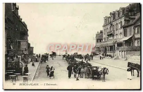 Cartes postales Berck Plage L'Entonnoir Attelage Cheval Caleche