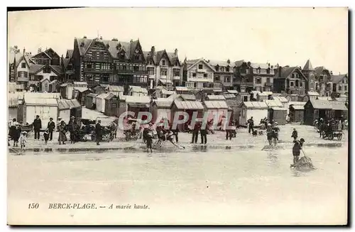 Cartes postales Berck Plage A Maree Haute