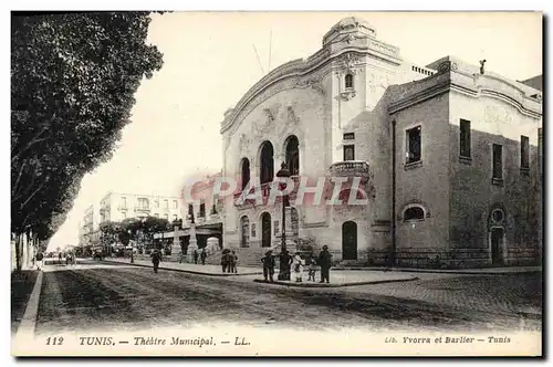 Ansichtskarte AK Tunis Theatre Municipal