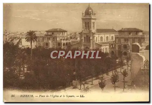 Cartes postales Bizerte Place De l&#39Eglise Et Le Square