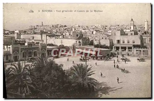 Cartes postales Sousse Vue generale Et Cours De La Marine