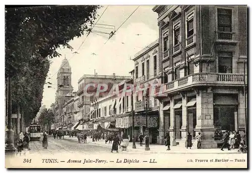 Cartes postales Tunis Avenue Jules Ferry La Depeche
