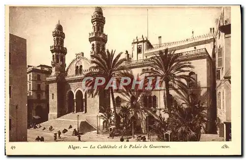 Ansichtskarte AK Alger La Cathedrale Et Le Palais Du Gouverneur