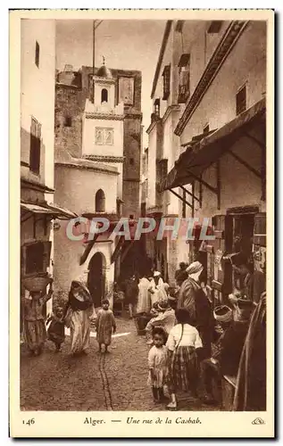Cartes postales Alger Une Rue De La Casbab Enfants
