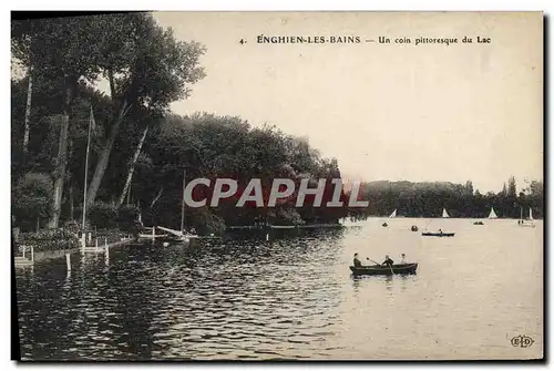 Ansichtskarte AK Enghien Les Bains Un Coin Pittoresque Du Lac