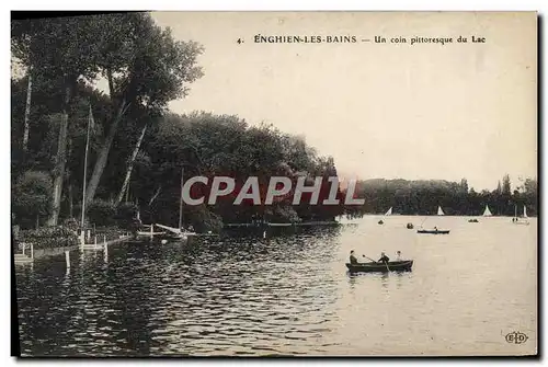 Cartes postales Enghien Les Bains Un Coin Pittoresque Du Lac