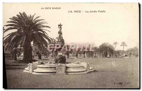 Cartes postales La Cote d&#39Azur Nice Le Jardin Public